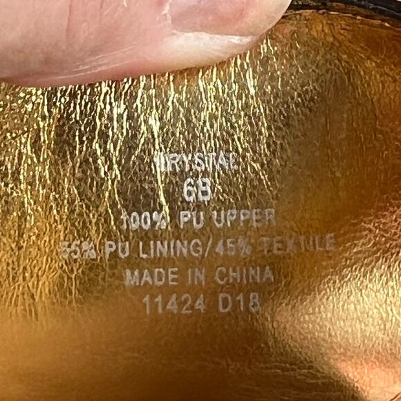 Ralph Lauren Sandals 6B Black Thong Faux Leather Slip On Summer Vacation Beachy - Picture 9 of 13